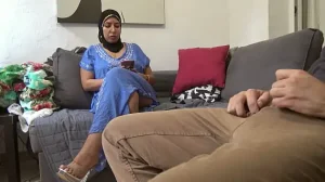 Arab milf gets huge cumshot from horny masturbating stepson